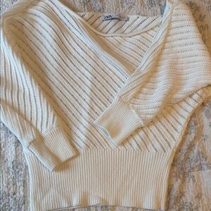 Zara White Open Knit Sweater | Dreamy Boho Crochet Vibes